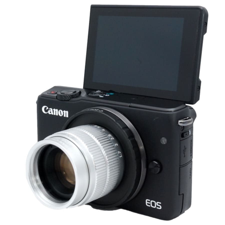 EOS M10 MF 35mm F1.7 レンズセット ブラック ミラーレス 一眼レフ カメラ 中古