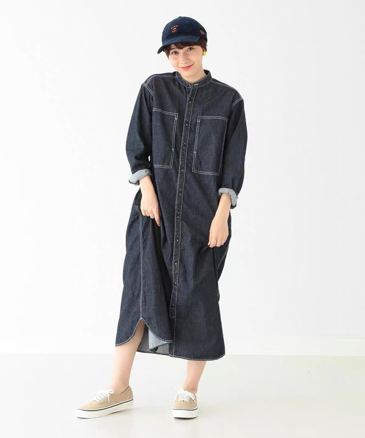 「BEAMS BOY」 シャツワンピース レディース 通勤 デニムシャツ