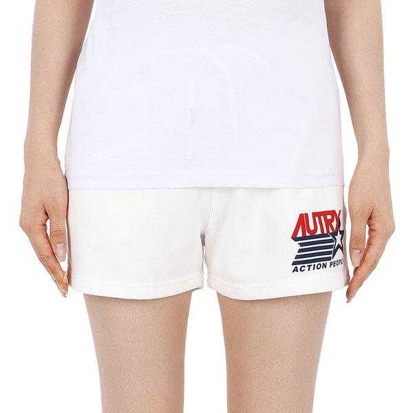 オートリー23SS 女性アクションピープルプリンティングショートパンツ(ホワイト) SHIW 2371