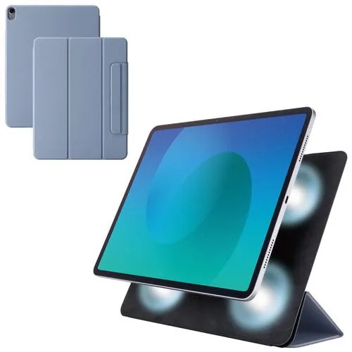 エレコム TB-A25XWVPF2BG iPad Air ケース 13インチ ( M3／M2 ) マグネット着脱フラップ カバー ブルーグレー