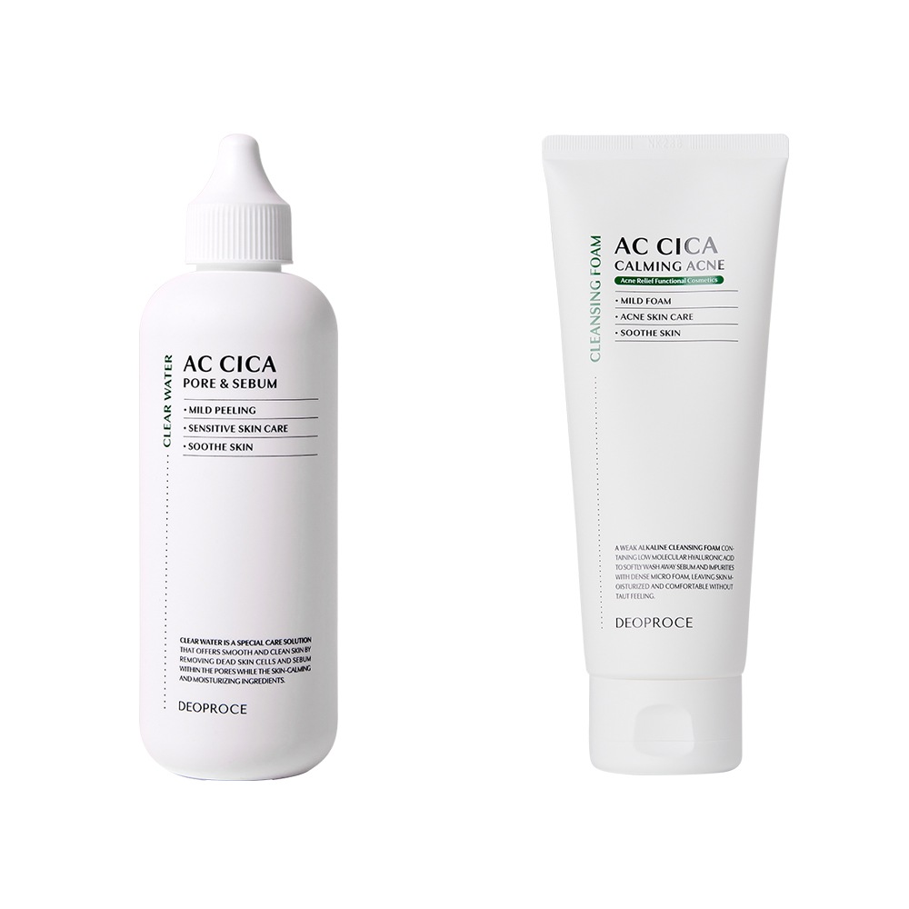 【ジオプラス】ACシカクレンジングセット150ml×2EA（クリアウォーター＋クレンジングフォーム）