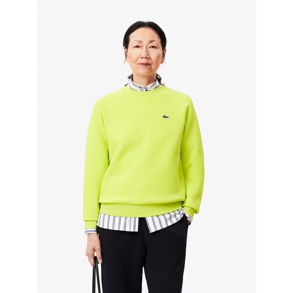 LACOSTE 女性用ダブルフェイスピケクルーネック T シャツ SF8347-54N SLI Q2NSF8347-54NSLI