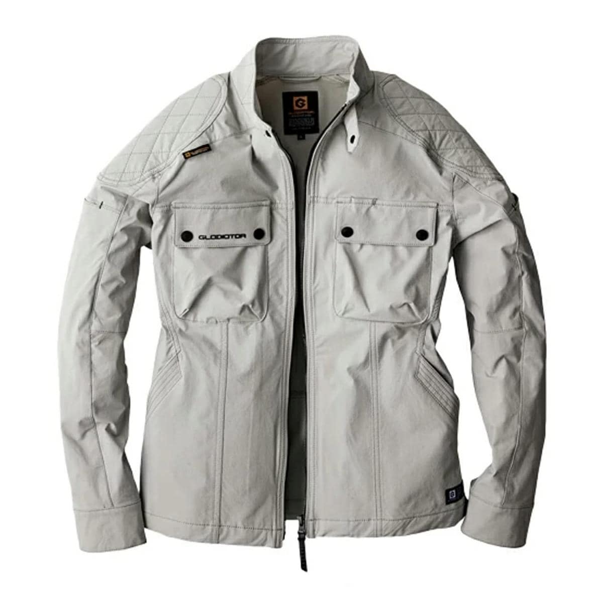コーコス信岡 GLADIATOR 4WAY ストレッチ ジャケット シルバー L GX-3810 ワークウェア 作業着 アジャスター マルチポケット 脇ポケット ペン差し付