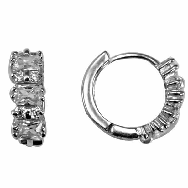 イグナシオ925フープピアス 1ペア販売 両耳 シルバー925 本物の銀 キラキラ ワンタッチ 中折れ式 装着簡単 プレゼント 男性 女性 スナップピアス ジルコニア pc-00-00101xx
