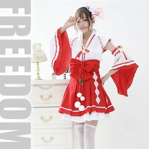 巫女 アイドル 神社 着物ドレス 巫女装束 コスプレ 着物 セクシー キャラ ミニ コスプレ コスチューム 制服 衣装 パーティー イベント ハロウィン クリスマス ハロウィン インスタ 撮影 アイド