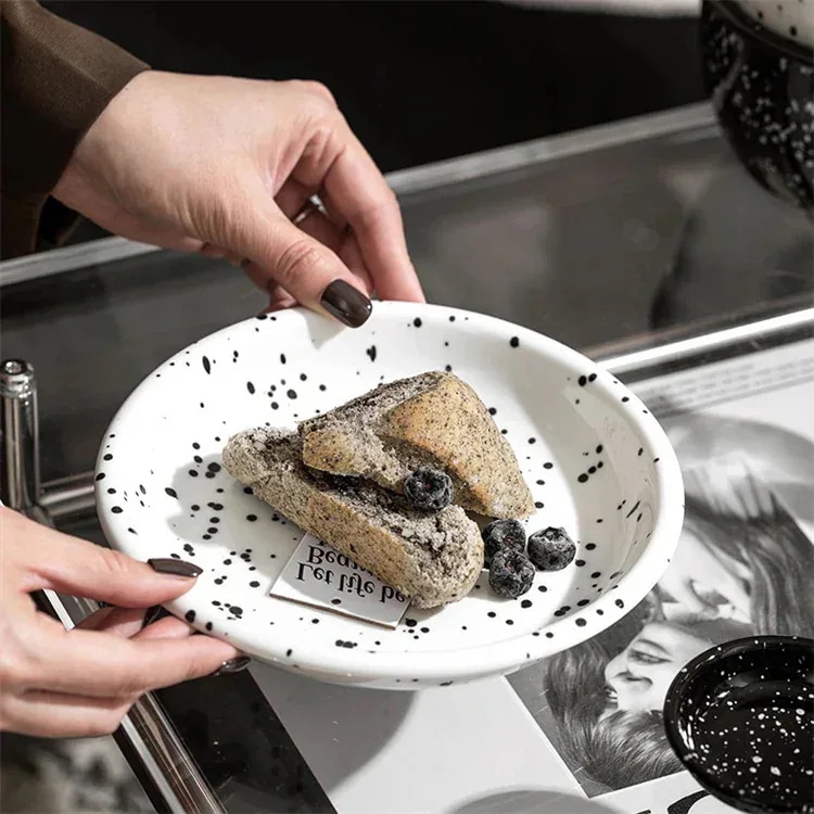 ライスボウル サラダボウル セット 5点セット 一人用 米茶碗 皿 食器 イレギュラー 墨をかけた食器3187 激安セール 家庭用 レトロ 陶磁器茶碗 箸 大人気