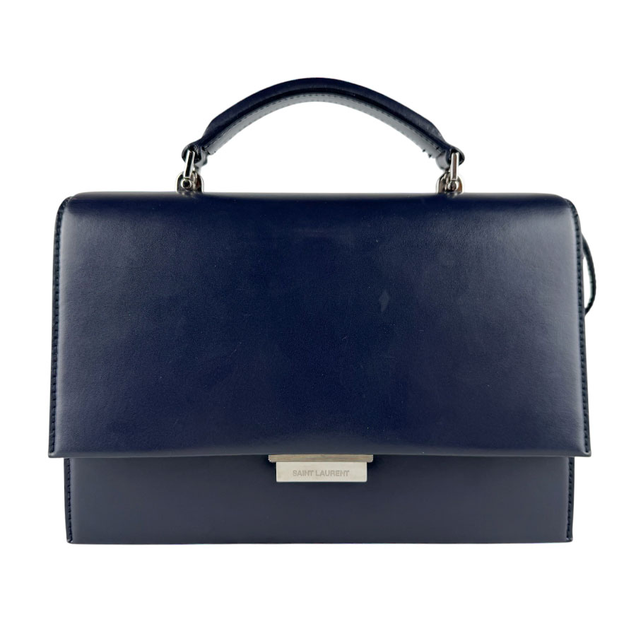 サンローラン SAINT LAURENT ショルダーバッグ レザー ネイビー レディース 495913 z9672