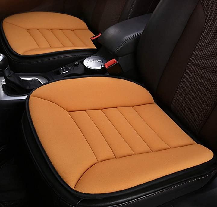 カーシートクッション 車用 低反発 前部座席 シートカバー 自宅 オフィス バイタリティオレンジ 2set(バイタリティオレンジ　2set, free) 7,039円