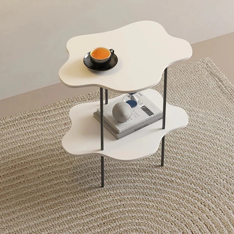 【急速出荷!】福袋TIEU雲形 鉄製テーブル 韓国インテリア 2段 雰囲気 おしゃれサイドテーブル デスク 家具