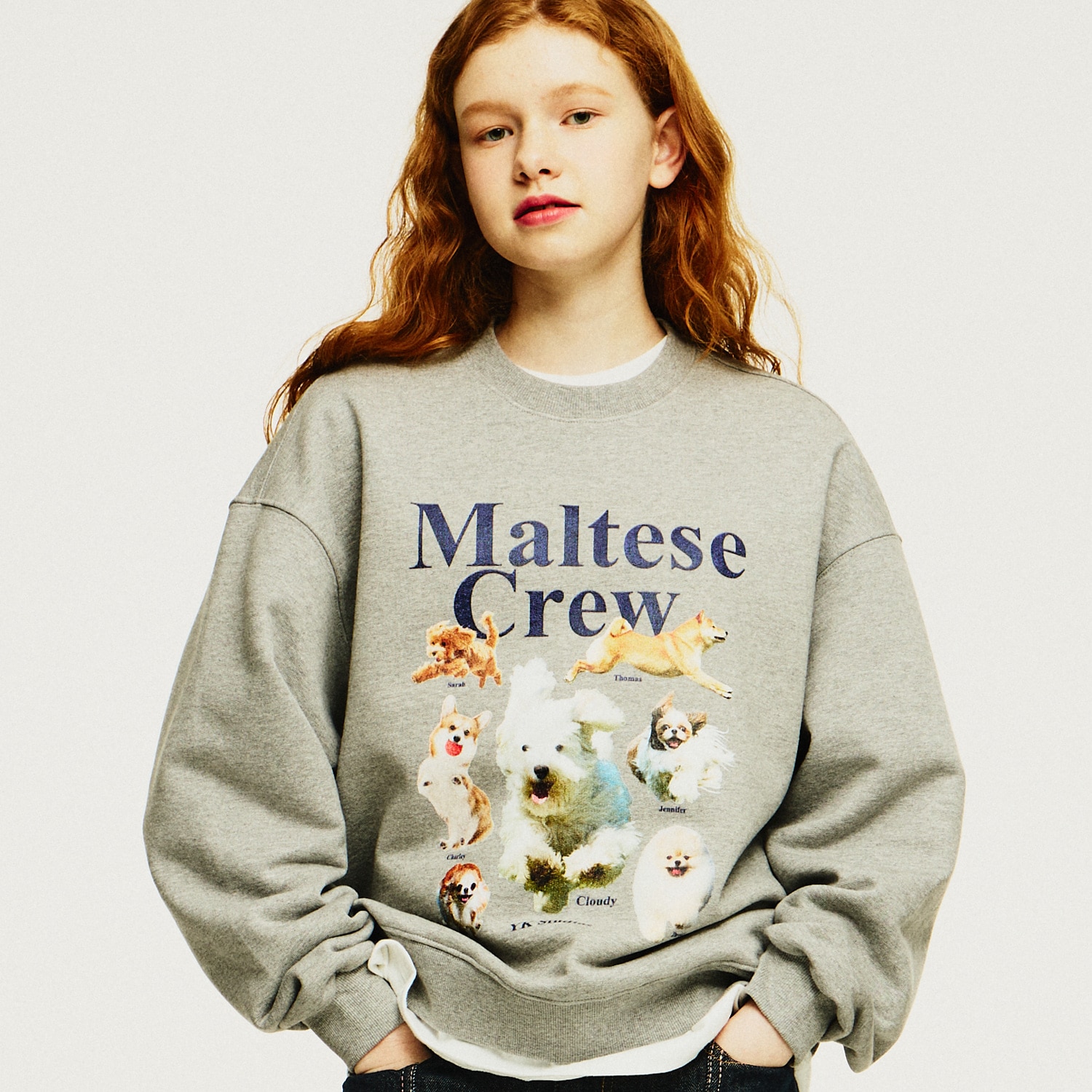 Maltese crew sweatshirts GREY