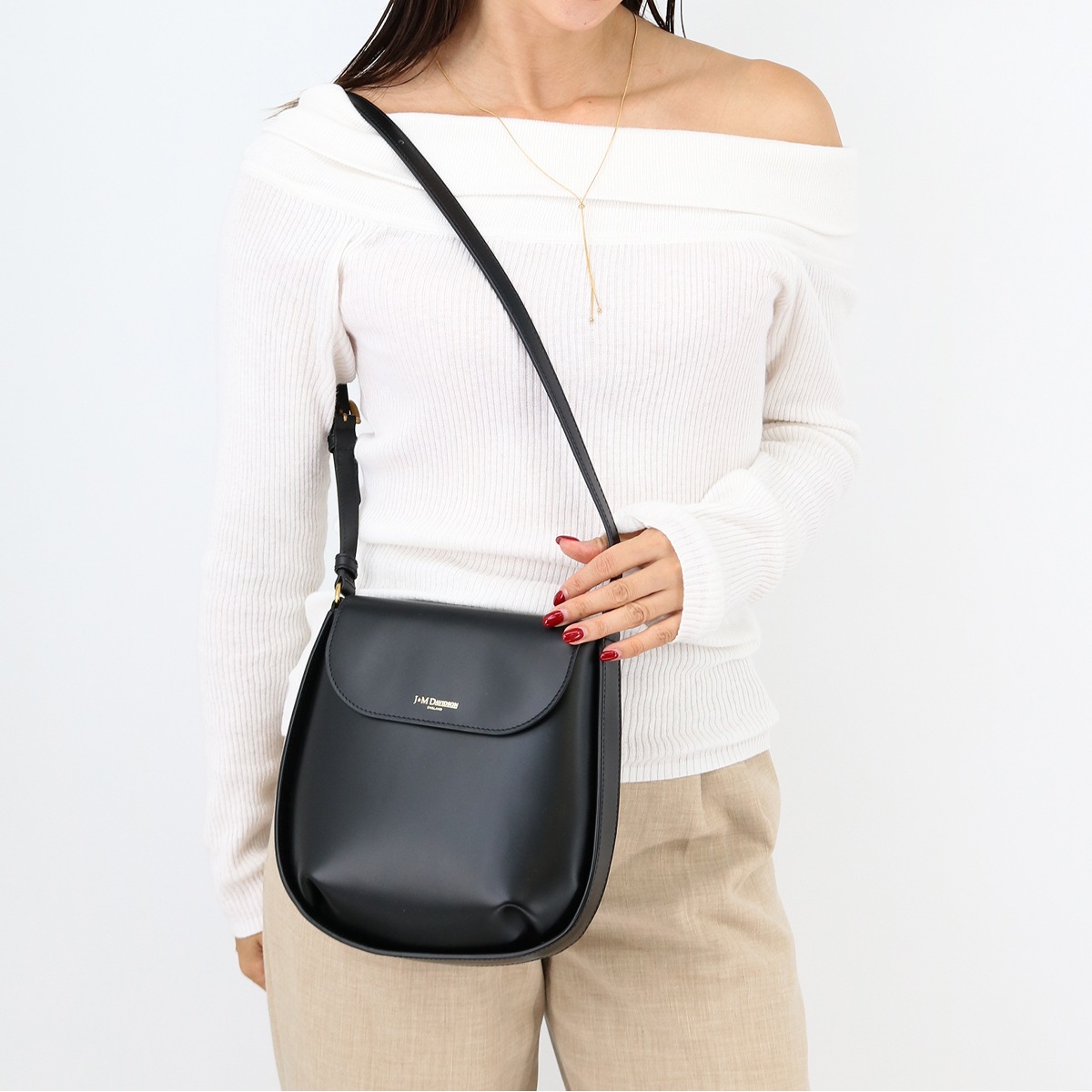 SMALL DASH BAG ハンドバッグ ショルダーバッグ LSDA-0XX-BLXX ロゴ レザー レディース 鞄 ブランド
