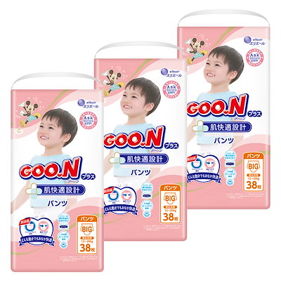 他サイト： 【パンツ BIGサイズ】プラス やわらかタッチ (12~22kg) 114枚(38枚×3) [ケース販売]の商品画像