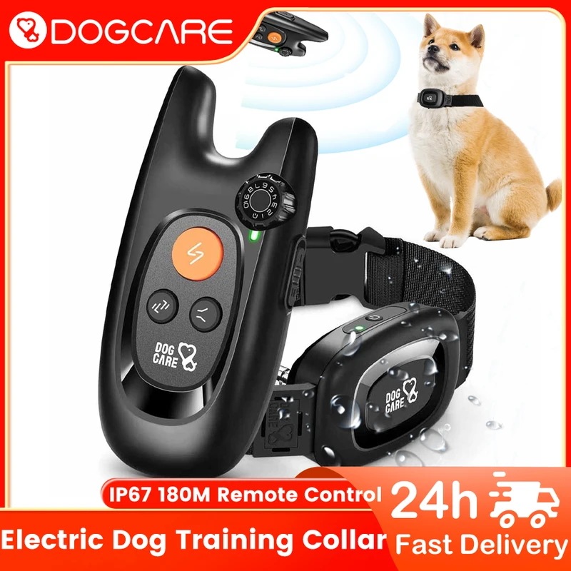 Dogcare-犬用トレーニングカラー,犬用感電,樹皮ストラップ,防水,防雨,子犬用アクセサリー