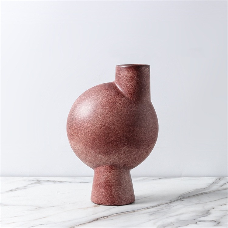 韓国ファッション モダン北欧風 白黒セラミック花瓶 4色選び可能 インテリア装飾 お部屋雑貨 花器 飾り物 玄関リビングデザインアイテム