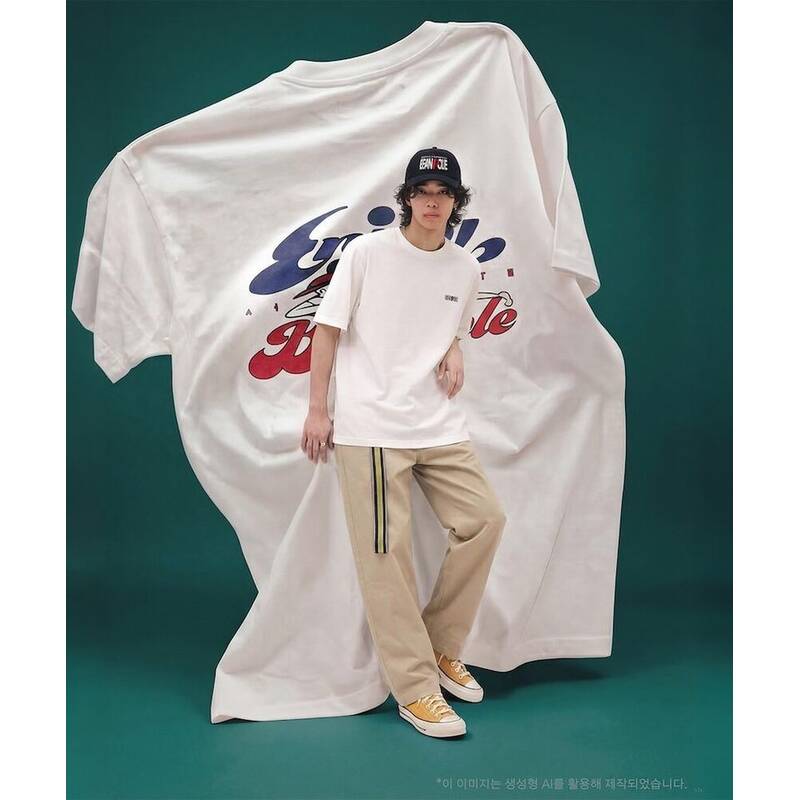 BEANPOLE MEN PAPER PRESS x ENJOI バックプリントTシャツ ホワイト BC6342K051 363509
