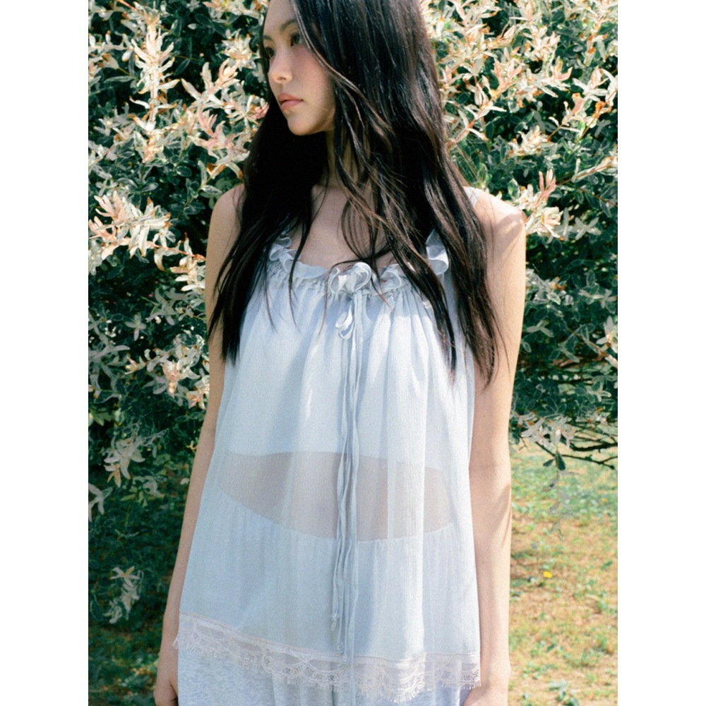 MOROA シャーリングシアーブラウスミント