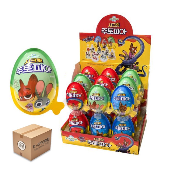 [業者向け] シークレット ズートピア 20g (36 x 3) / 3BOX　韓国　お菓子　チョコレート　卵　おもちゃ　チョコエッグ　ビスケット