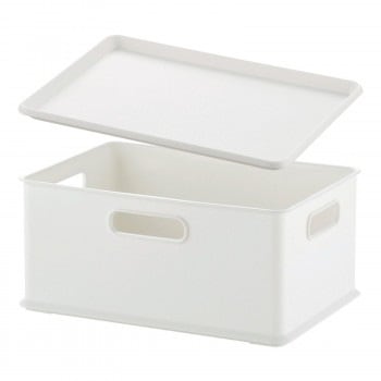 収納用品 natura（ナチュラ） インボックス S+プレート 各4個組 ホワイト NIB-S4PS4 WH-4