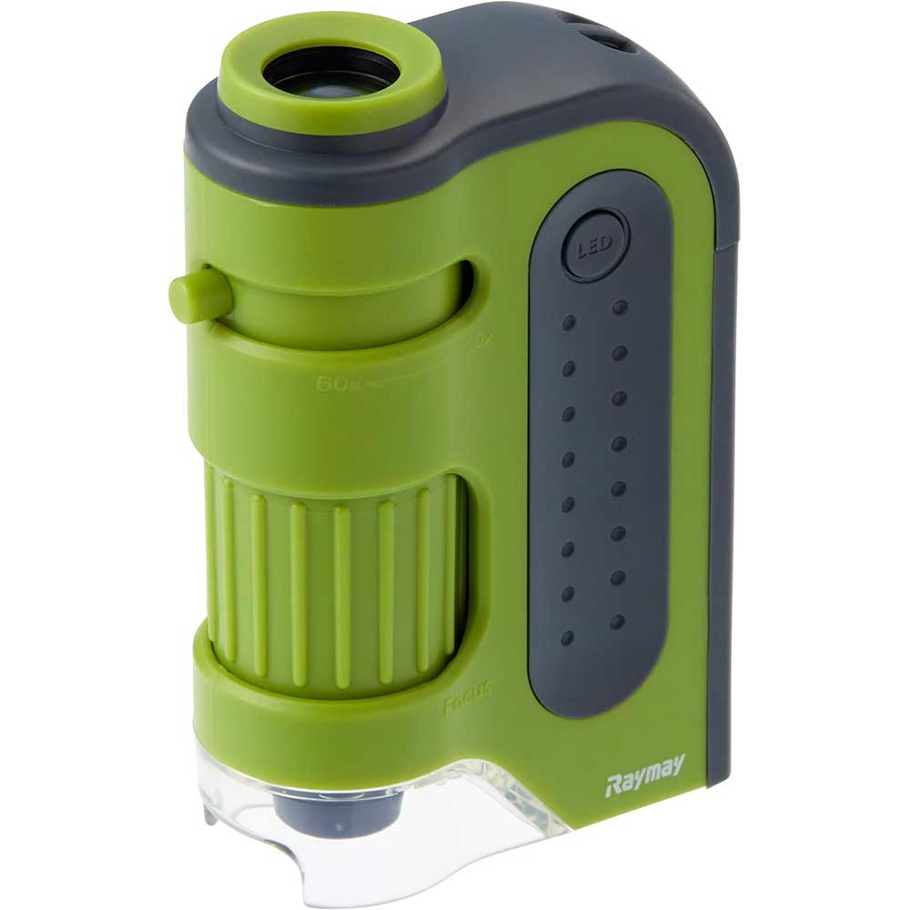（まとめ買い）ハンディ顕微鏡 ZOOM グリーン RXT1143M [x3]