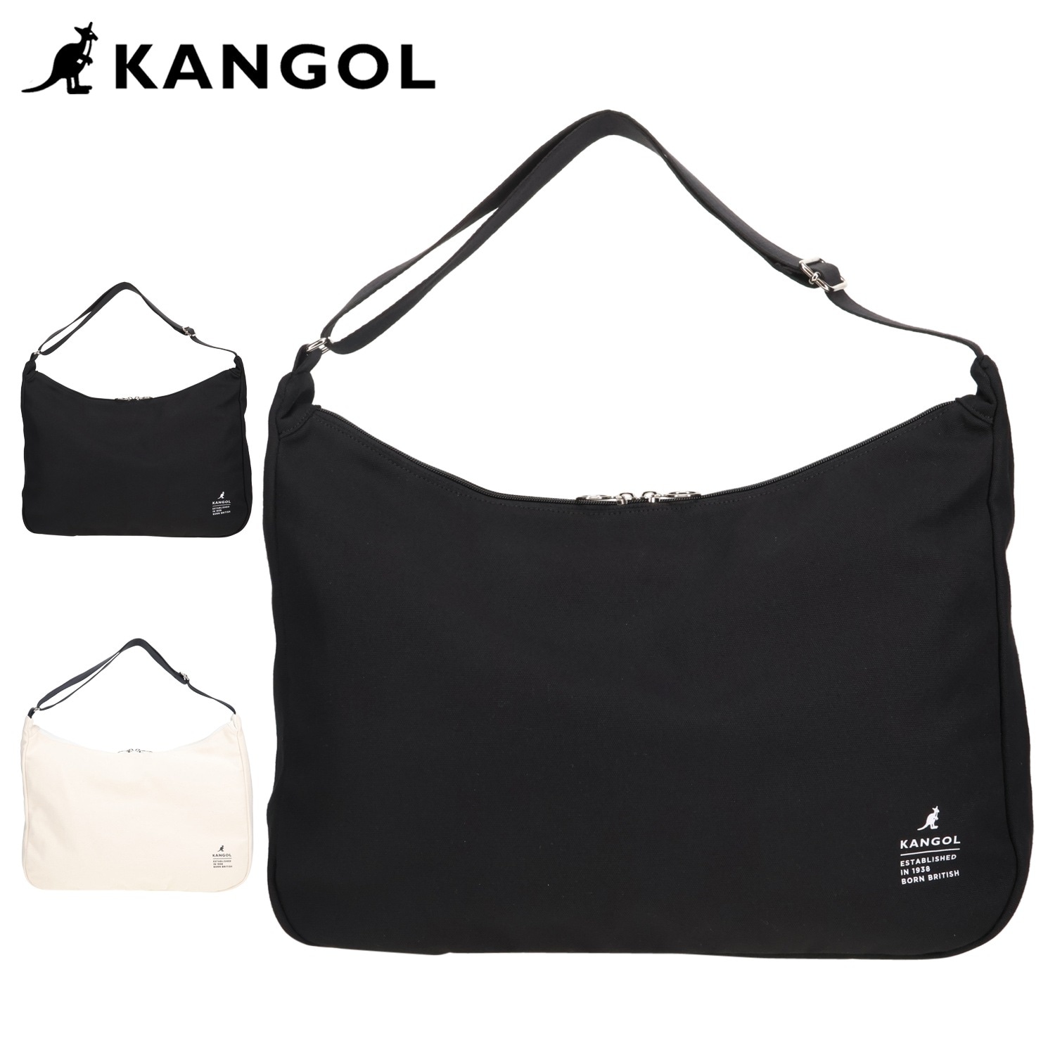 ショルダーバッグ メンズ レディース 斜めがけ 大人 軽量 KGC-1 ブラック ホワイト 黒 白 250-2131