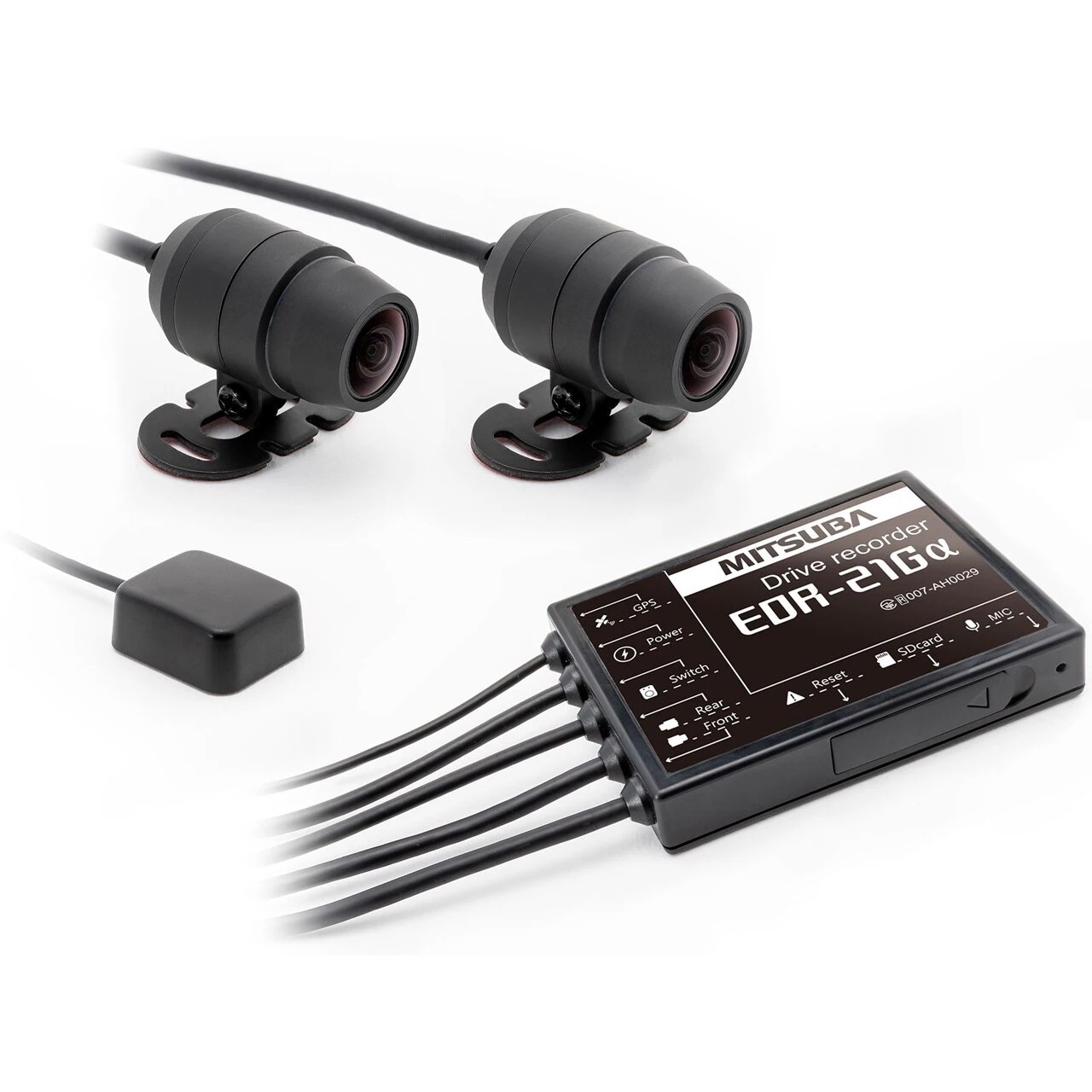 EDR-21Gα aシリーズ2カメラGPS バイク用ドラレコ 32GBSD付