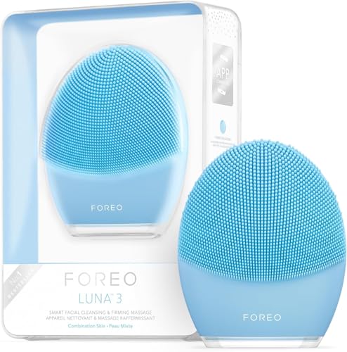 FOREO LUNA 3 for コンビネーションスキン 混合肌用 スマートクレンジングデバイス 電動洗顔ブラシ シリ コーン製 エイジングケア