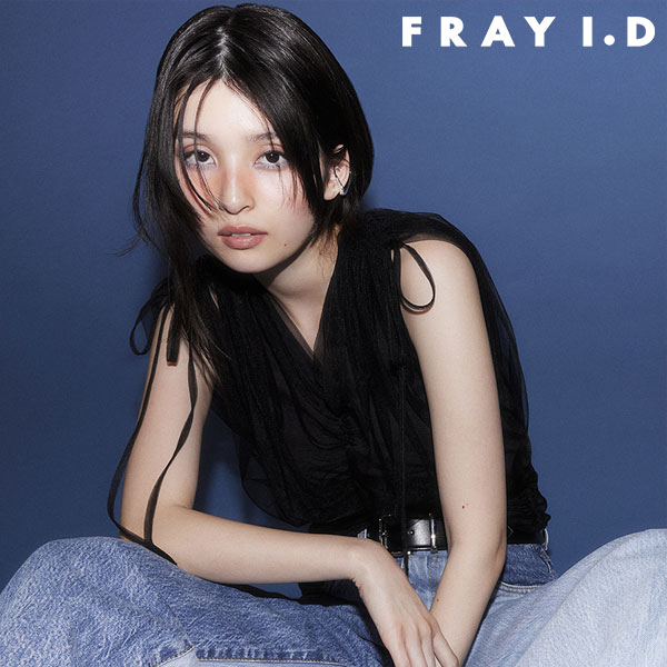 【SALE50%OFF】【即納】フレイアイディー FRAY I.D トップス 24秋冬 チュールレイヤードノースリカットソー ミドル丈 ノースリーブ チュール リボン fwct244202