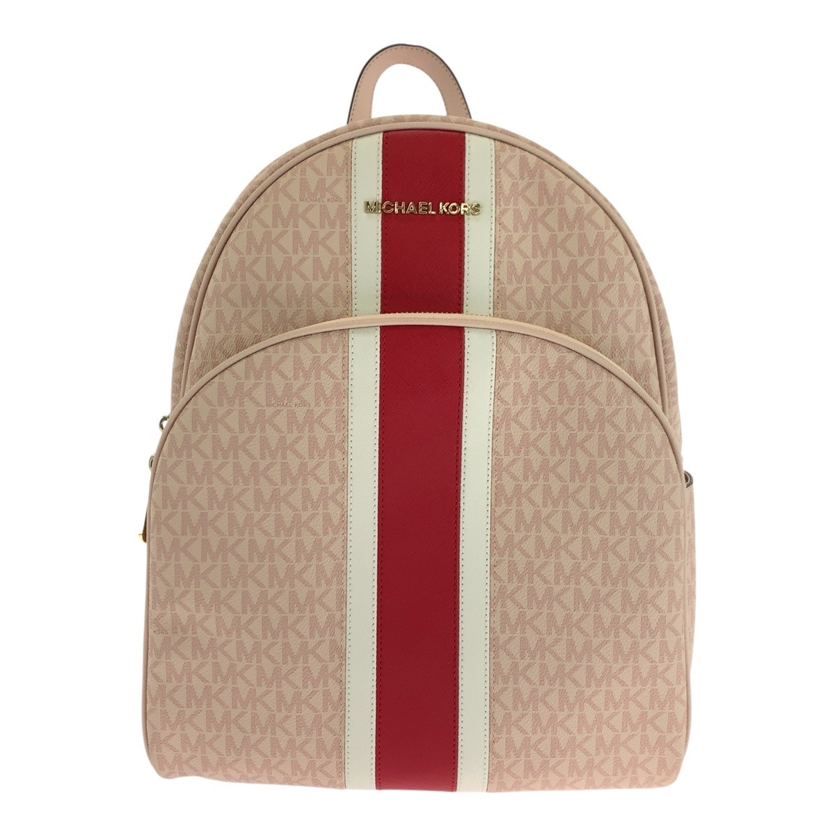 美品 ピンク ゴールド金具 PVC リュック バックパック レディース 502715