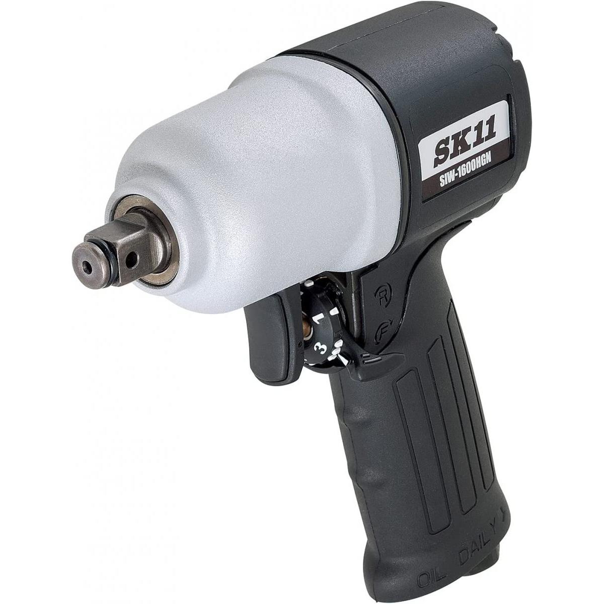 SK11 超軽量 エアーインパクトレンチ 510N・m 質量1.1kg SIW-1600HGN ボルト・ナットの脱着作業