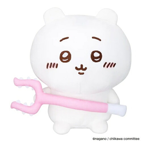 バンダイ【ぬいぐるみ】ちいかわ ずっといっしょ おうえんしてね おしゃべりちいかわ H-4549660982357【単四電池3本（別売）】