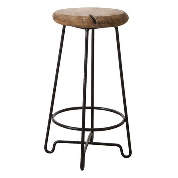 ラウンドハイスツール ブラック 幅34×奥行き34×高さ65cm TTF-905Bスツール