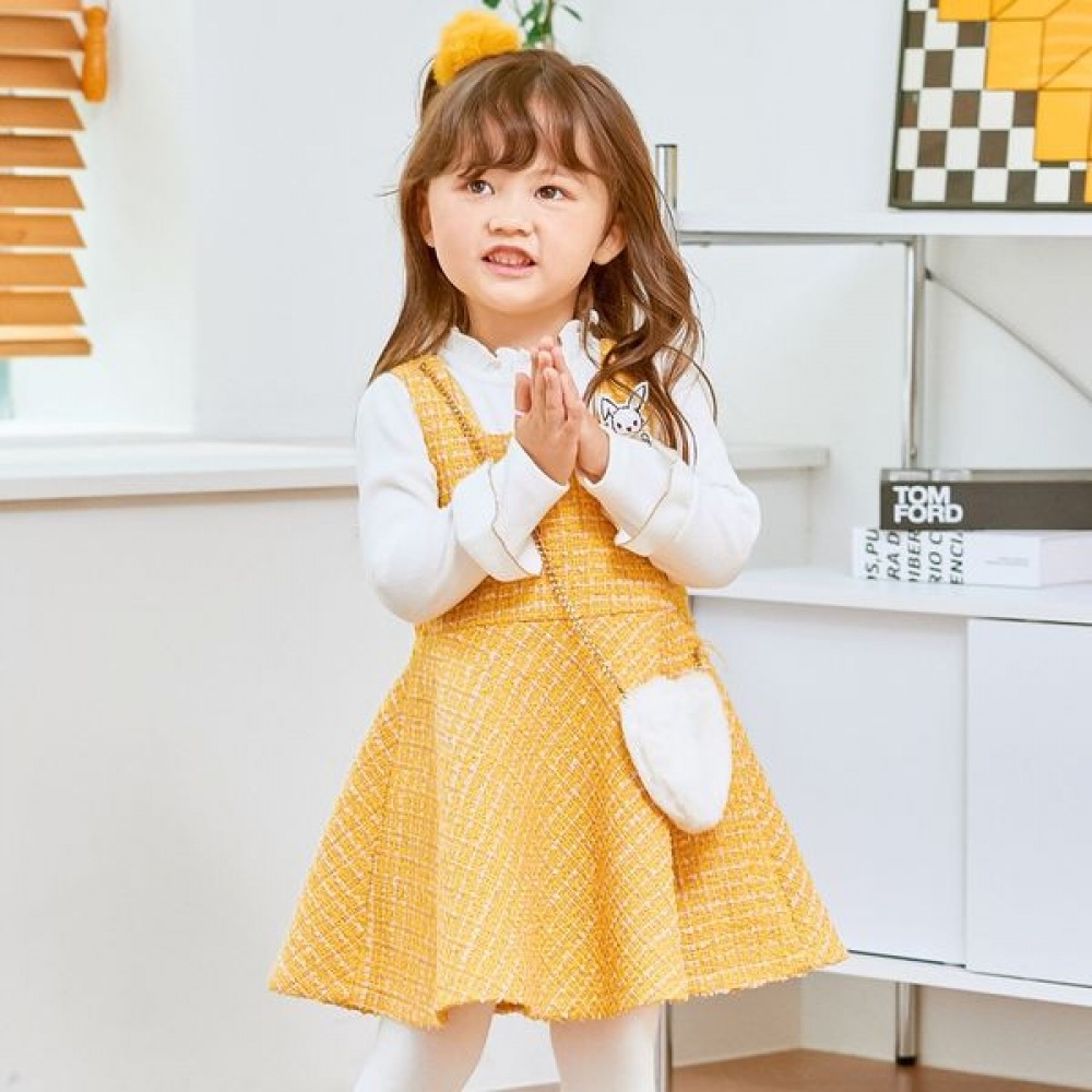 ゲスキッズ ツイードバッグワンピース G38DAO040-T