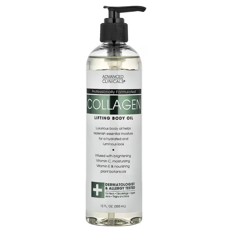 Advanced Clinicals コラーゲン Lifting Body Oil 355ml（12液量オンス）
