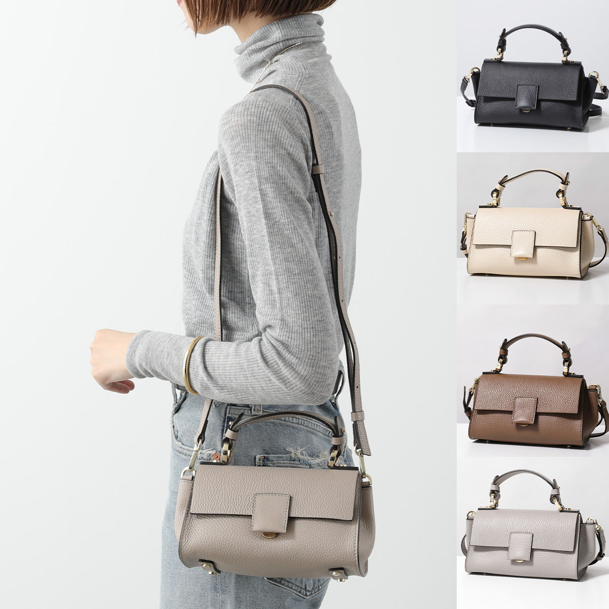 LORISTELLA ロリステッラ ショルダーバッグ 2530 BETH MINI レディース ハンドバッグ ミニバッグ レザー ロゴ 鞄 カラー5色