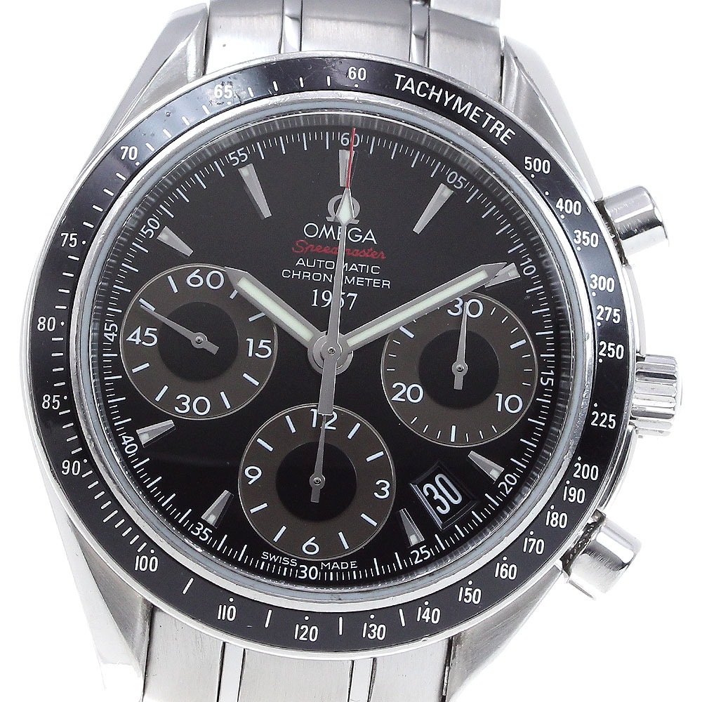 オメガ OMEGA 323.30.40.40.01.001 スピードマスター デイト 日本限定 クロノグラフ 自動巻き メンズ _824558【中古】