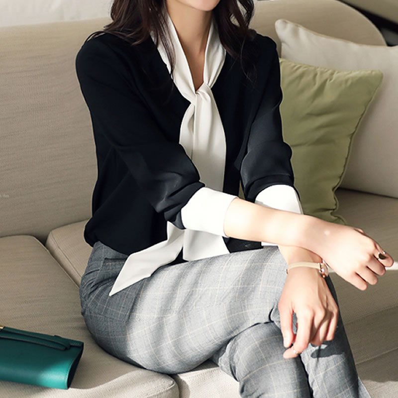 大人気！ ブラウス レディース 40代 春夏新作 オシャレブラウス シフォンシャツ 長袖トップス リボン vネックブラウス上品 大人 通勤OL ゆったりシャツ 30代 50代