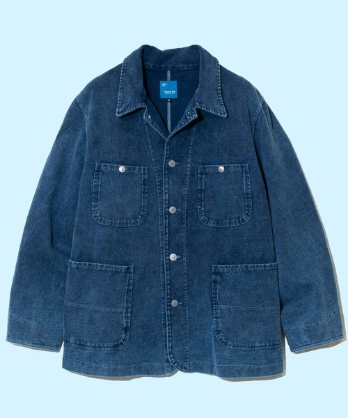 カバーオール Good On/グッドオン　HVY COVERALL INDIGO SHAVE メンズ レディース