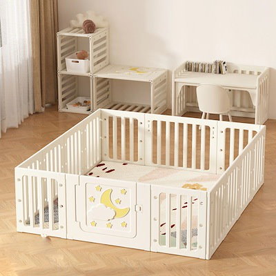 ベビーサークル ドア付き キッズフェンス　200×180