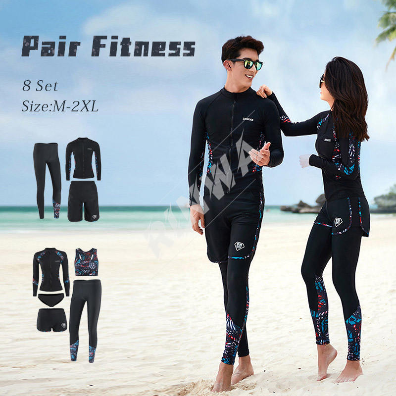 【20点セット】7月の新作特典フィットネス水着 水着 ペア カップル ウェットスーツ リーフ柄 水着 体型カバー レディース メンズ お揃い セットアップ ラッシュガード 長袖 競泳水着 練習用 大き 107,053円