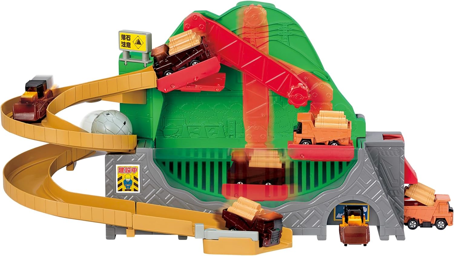 パイロット おふろDEミニカー クレーンで運べ! 建設現場 ブルドーザーダンプトラックセット