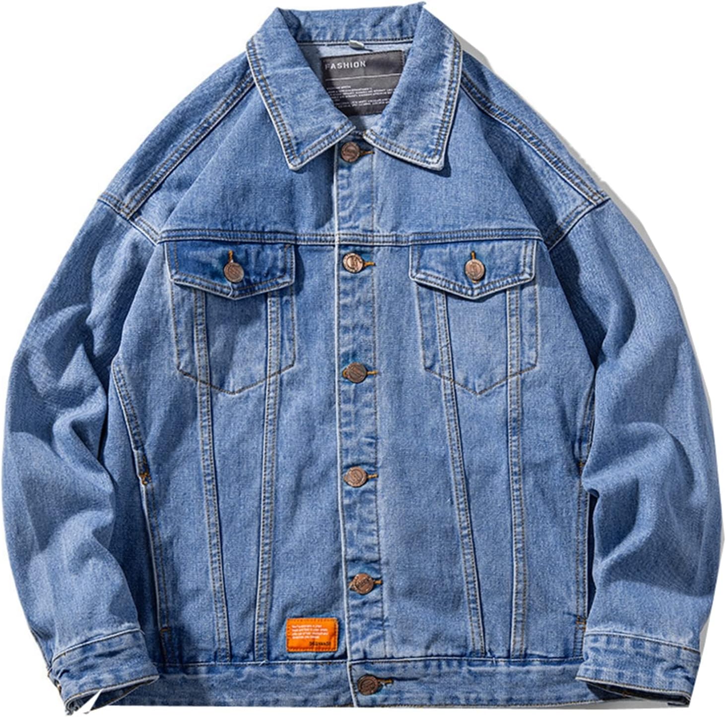 デニムジャケット アウター メンズ レディース カジュアル 男女兼用 体型カバー 着心地よい ファッション ジャンパー ビッグシルエット アウトドア 通勤通学 スプリングコート