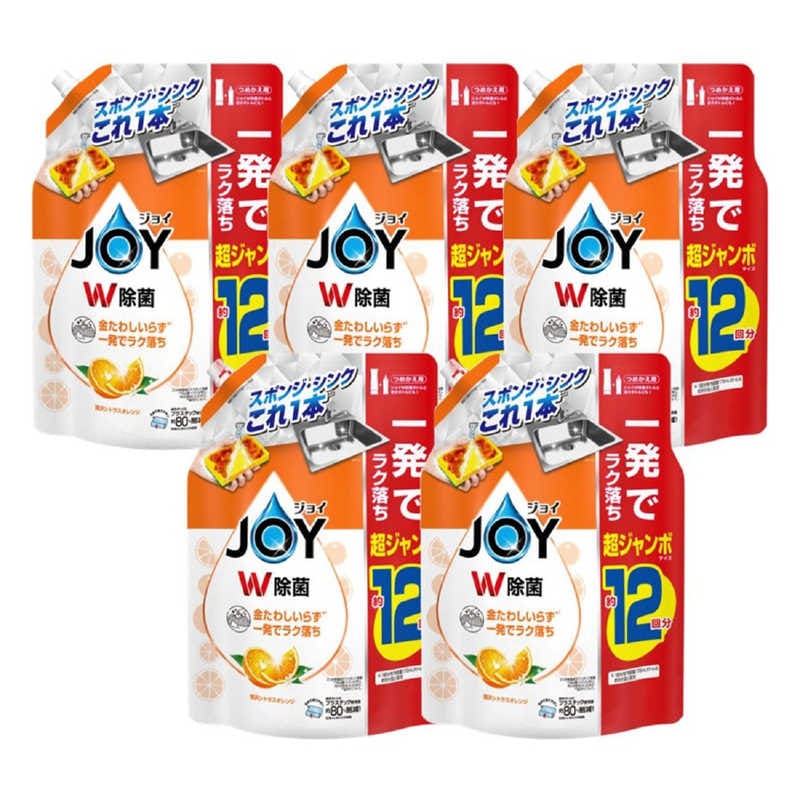 P＆G　(ケース販売)除菌ジョイコンパクト 贅沢シトラスオレンジの香り 詰替超ジャンボサイズ1550ml×5