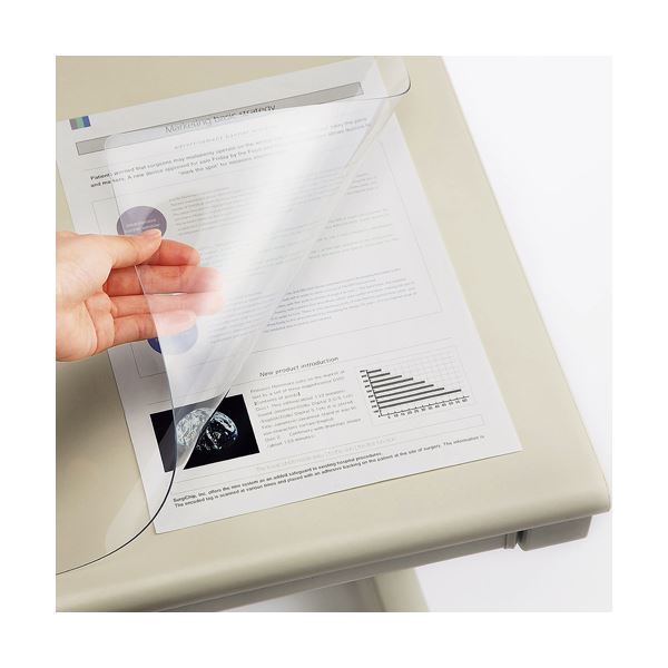 （まとめ） TANOSEE PVCデスクマット 薄型エコノミー シングル 600450mm 1枚 4セット 8,282円