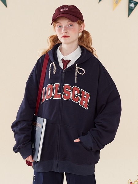 LOLOL レトロなルーズな厚手のカーディガンプルオーバースウェットシャツ