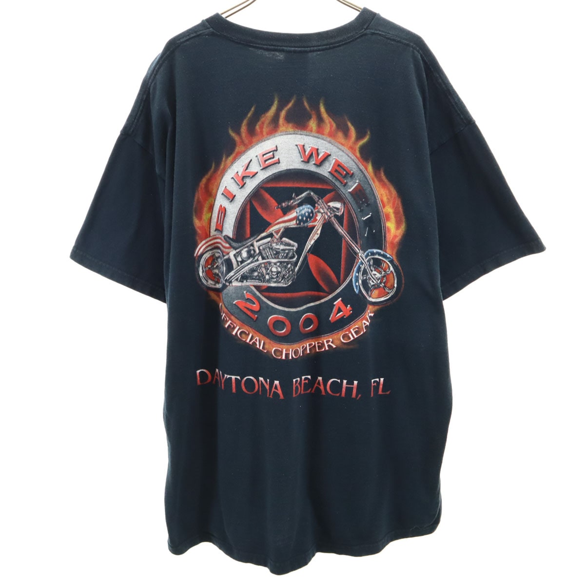 2004 BIKE WEEK 半袖 Tシャツ 2XL ブラック系 バイク ビッグサイズ メンズ 古着