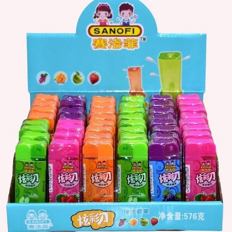 48Pcs カラフルなナイフ ロリポップ フルーツ風味のハード キャンディー 5-48 ナイフ キャンディー子供用おもちゃキャンディー こどもの日のプレゼント 誕生日プレゼント