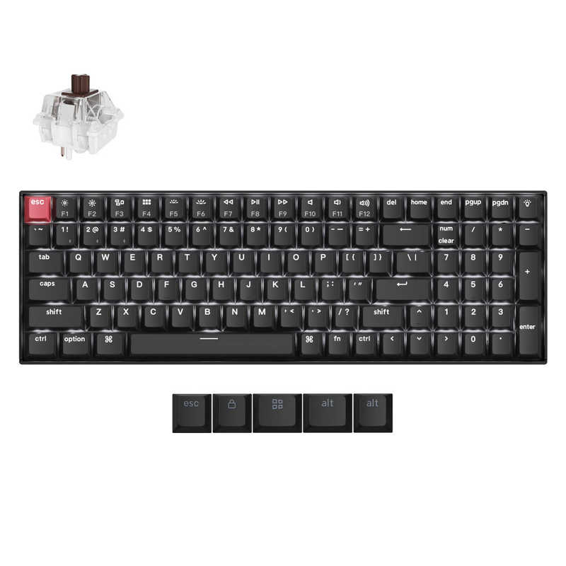 キークロン　キーボード K4 Version 3(茶軸・英語配列)　K4X-A3-US