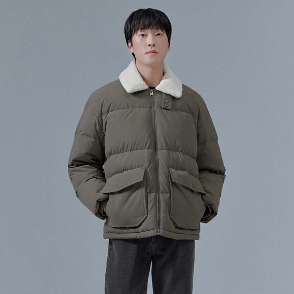 (チェースカルト) メンズボアファーカラーパッド入りジャンパー-CFRK4721D0X