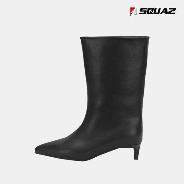 女性 デイリー ブラック スティレット ミドル ミドルヒール ブーツ SJIS001
