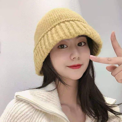 韓国風 ニット帽 レディース 帽子 ニット 無地 小顔効果 防寒 防風 シンプル キャップ カジュアル アウトドア ファッション
